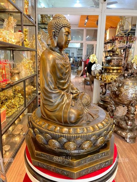 Tượng phật Thích Ca 47cm bằng đồng hun