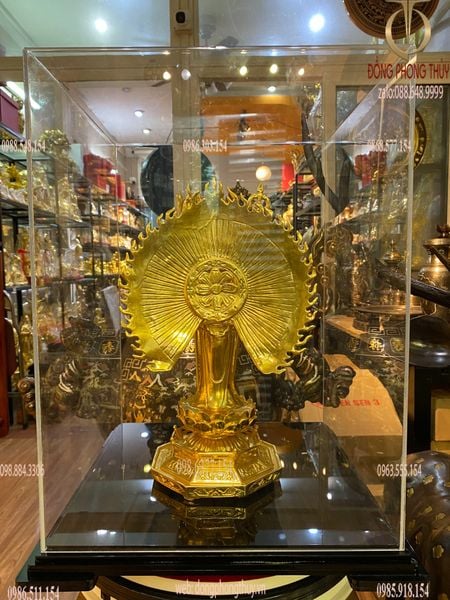Tượng thiên thủ thiên nhãn bằng đồng dát vàng 24k