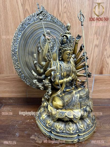 Tượng thiên thủ thiên nhãn cao 37 ngang 26 nặng 8,5kg