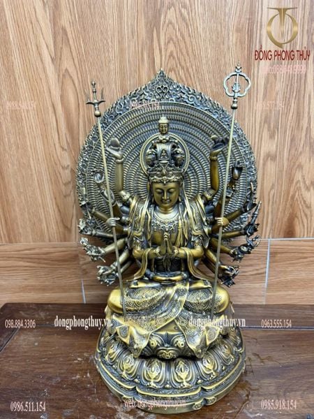 Tượng thiên thủ thiên nhãn cao 37 ngang 26 nặng 8,5kg