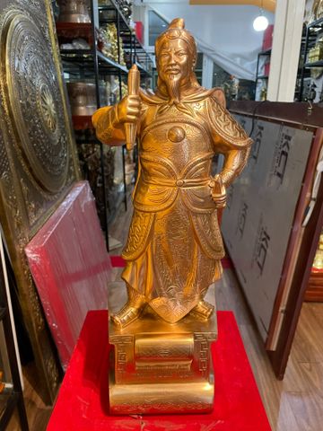 Tượng trần hưng đạo - Trần quốc tuấn bằng đồng đỏ cao 50cm