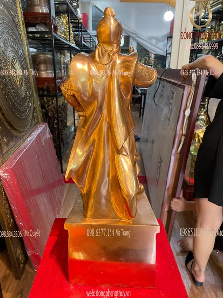 Tượng trần hưng đạo - Trần quốc tuấn bằng đồng đỏ cao 50cm