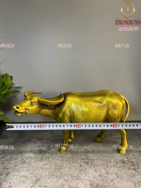 Tượng trâu bằng đồng ngang 34 cao 20 nặng 3,6kg