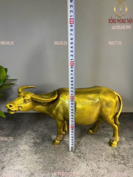 Tượng trâu bằng đồng ngang 34 cao 20 nặng 3,6kg