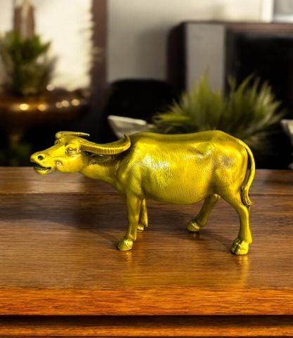 Tượng trâu bằng đồng ngang 34 cao 20 nặng 3,6kg