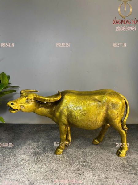 Tượng trâu bằng đồng ngang 34 cao 20 nặng 3,6kg