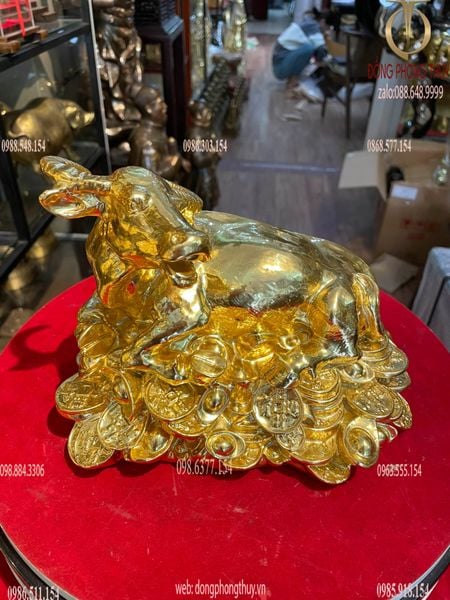 Quà tặng vip-quà tặng sếp theo tuổi Tượng trâu dát vàng 24k