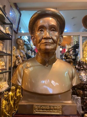 Tượng truyền thần cao 48cm dát vàng tên 24k