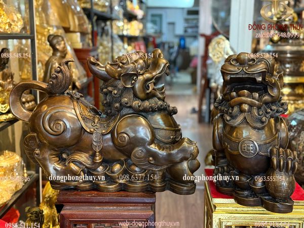 Tỳ hưu phong thủy Cao 47 ngang 60 sâu 23 nặng 50kg