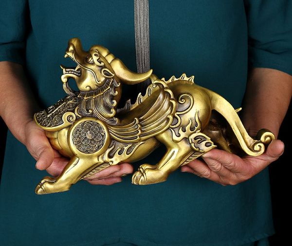 Tỳ hưu phong thuỷ bằng đồng 20,5*32*6kg/đôi