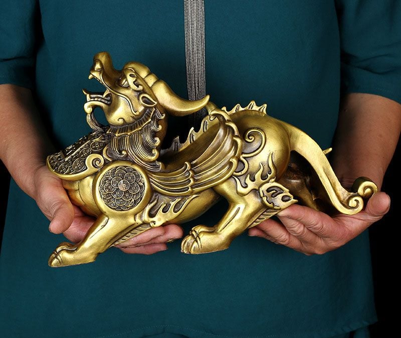 Tỳ hưu phong thuỷ bằng đồng 20,5*32*6kg
