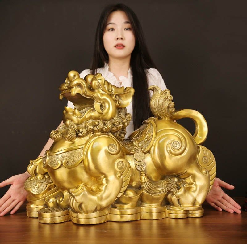 Tỳ Hưu đồng cao 44 dài 65 ngang 26cm nặng 25kg