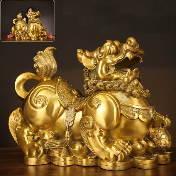 Tỳ Hưu đồng Cao 46 rộng 28 dài 68 cm  nặng 55kg