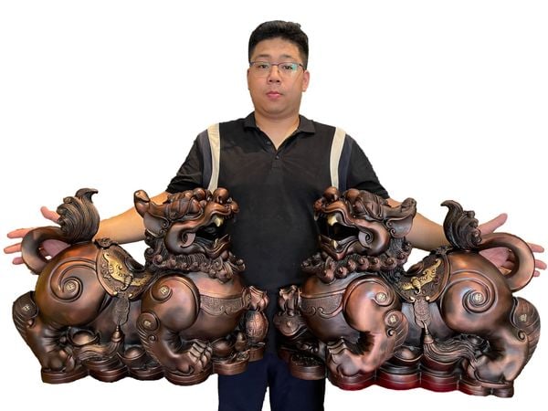 Tỳ hưu phong thủy Cao 47 ngang 60 sâu 23 nặng 50kg