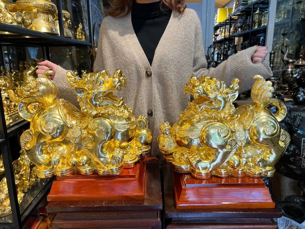 Tỳ hưu dát vàng 24k cao 28 dài 37 nặng 12kg