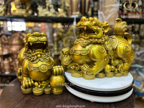 Tỳ hưu phong thủy bằng đồng cao 28 dài 37 nặng 10,5kg