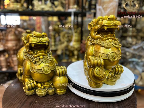 Tỳ hưu phong thủy bằng đồng cao 28 dài 37 nặng 10,5kg