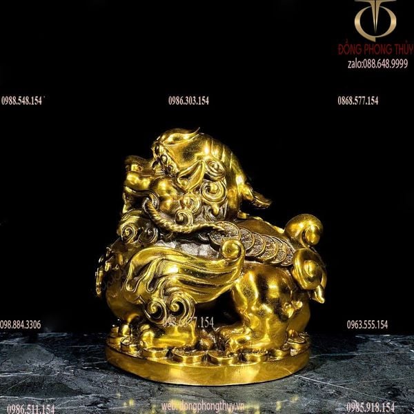 Tỳ hưu bằng đồng cao 16x15x15 nặng 2,4kg