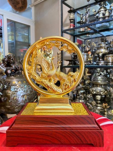 Uyên ương mạ vàng 24k - tùng hạc diên niên