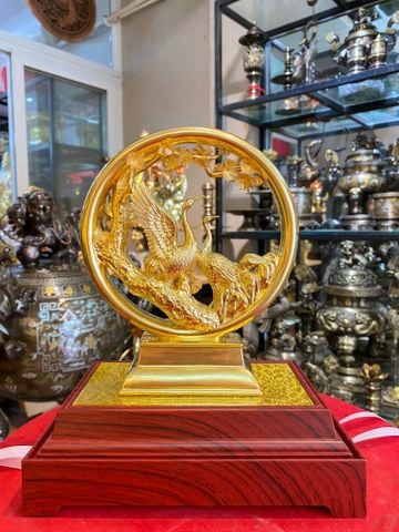 Uyên ương mạ vàng 24k - tùng hạc diên niên
