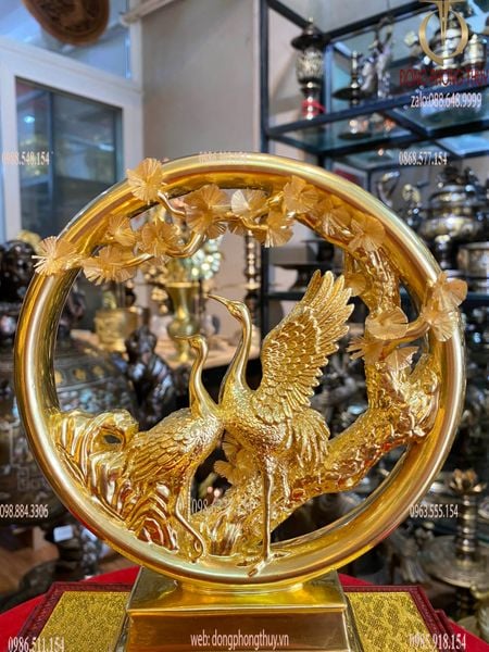Uyên ương mạ vàng 24k - tùng hạc diên niên