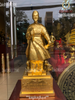Tượng Trần Hưng Đạo bằng đồng đỏ dát vàng 24k cao 50cm nặng 10kg