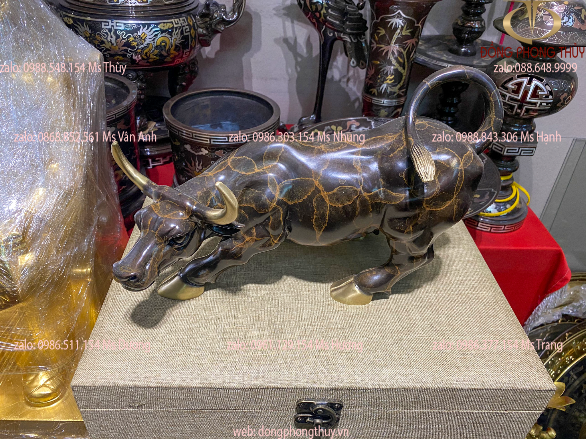 tượng trâu bằng đồng