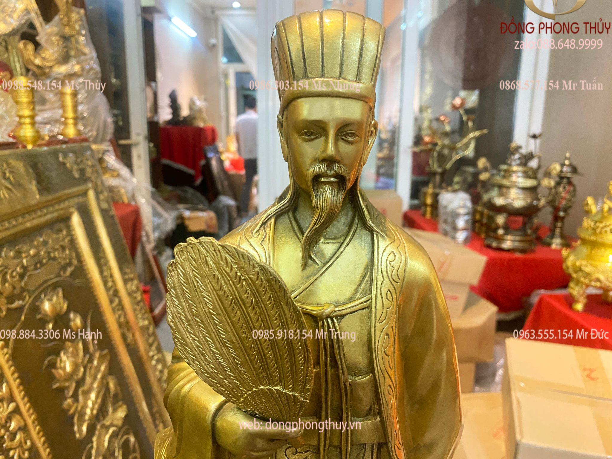 Tượng Khổng Minh - Tượng Gia Cát Lượng bằng đồng