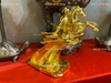 tượng thánh gióng bằng đồng dát vàng 24k cao 25cm ngang 27cm nặng 3kg