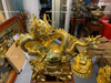 tượng rồng bằng đồng đỏ dát vàng 24k cao 44cm