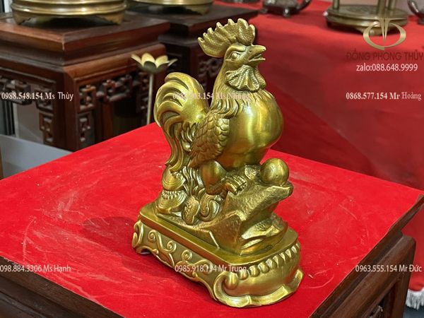 gà phong thủy giáp tiền nhỏ cao 16.5cm