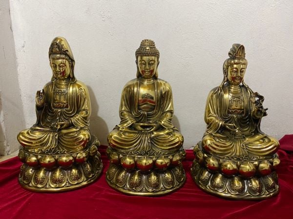 Tượng tây phương tam thánh bằng đồng