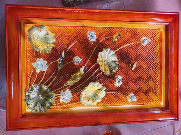 Tranh hoa sen đồng 90*60cm