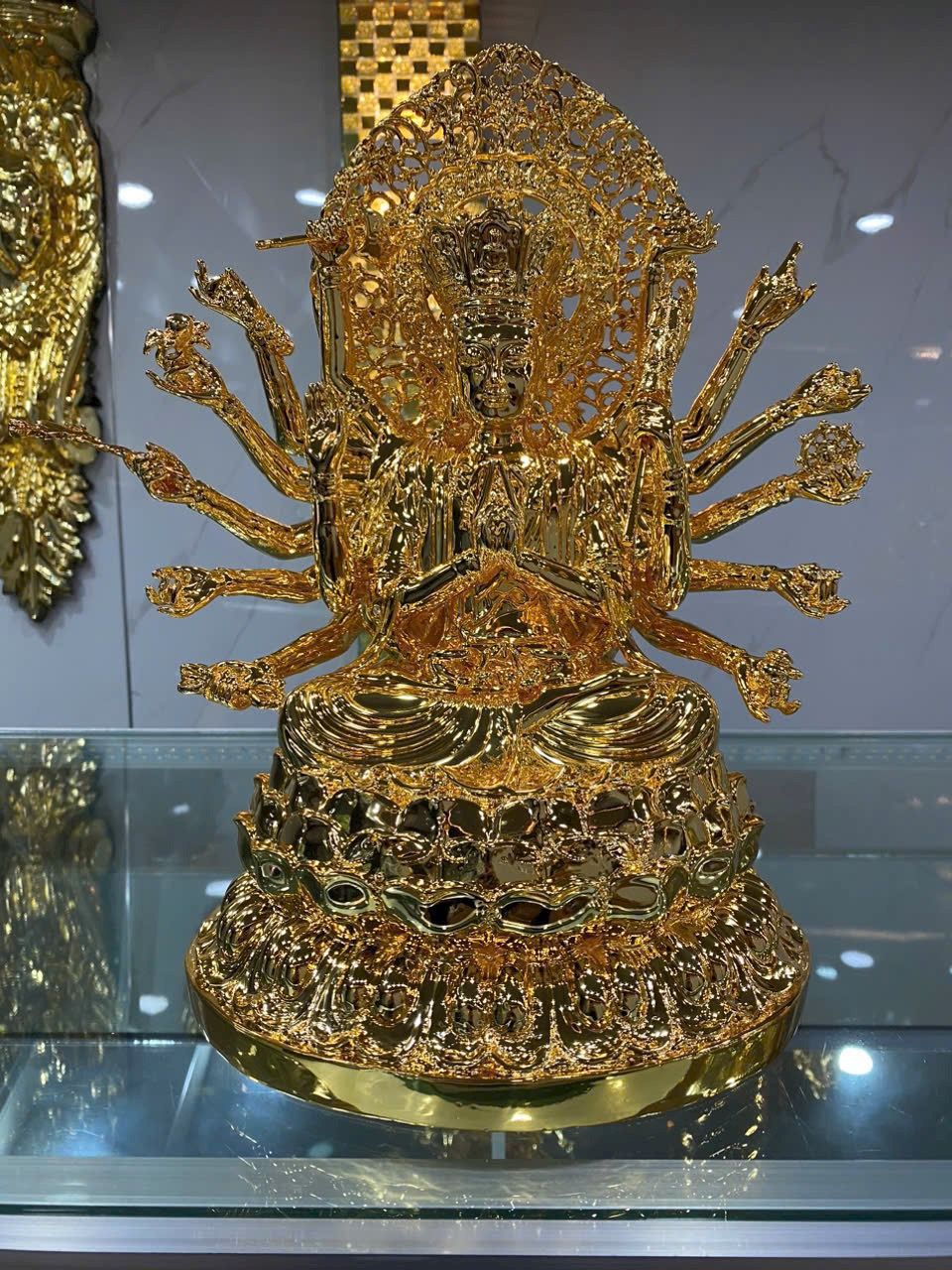 Tượng Chuẩn đề dát vàng 24k