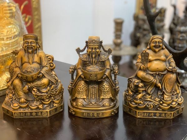 Ông thần tiền - Thần Tài- Thổ Địa bằng đồng 20cm