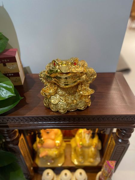 Thiềm thừ cóc 3 chân dát vàng 24k