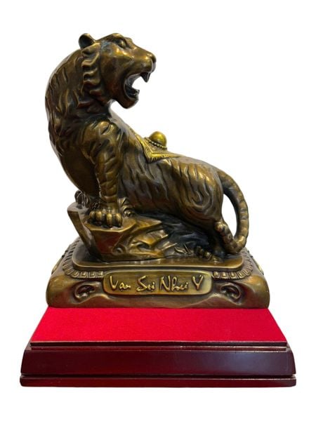 Tượng hổ bằng đồng vạn sự như ý cao 27 nặng 5kg