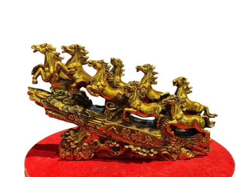 Bát mã bằng đồng Cao 17 ngang 30 sâu 6 nặng 4,2kg