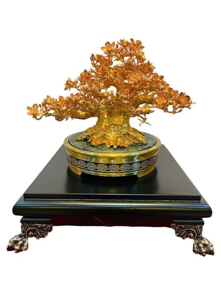 Cây đào bằng đồng mạ vàng 24k
