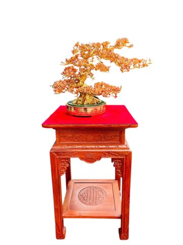 Cây Đào bằng đồng mạ vàng 24k