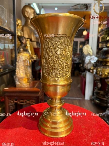 Ống hương bằng đồng cát tút 29cm nặng 1,5kg