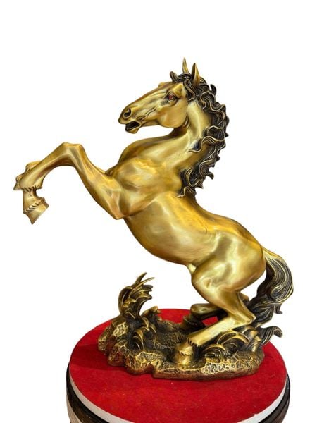 Tượng ngựa phong thủy bằng đồng cao 45cm