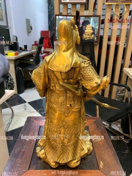 Tượng Quan Công Cao 34 ngang 19 sâu 15 nặng 2.7kg
