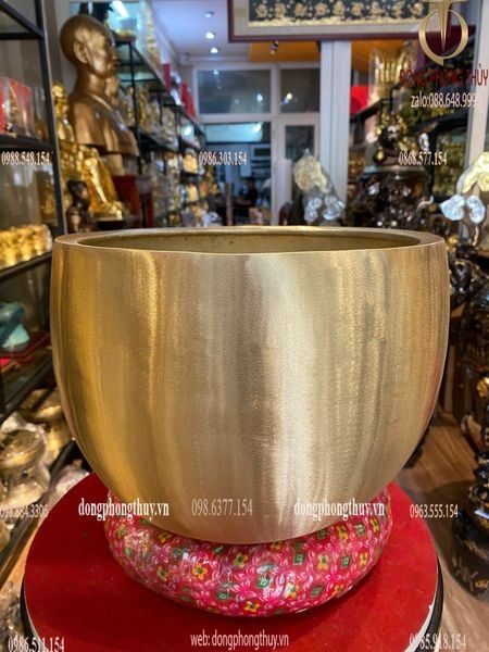 Chuông bát bằng đồng nặng 15.8kg đkinh 28.1cm cao 26cm cả đế