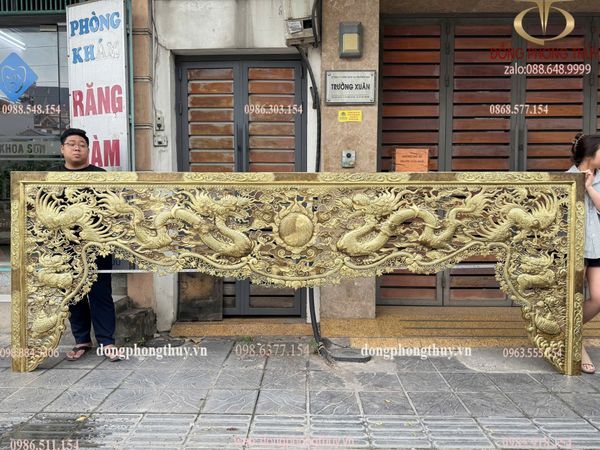 Cửa võng bằng đồng Cao 1m4 ngang 3m98 sâu 4cm dày 1li