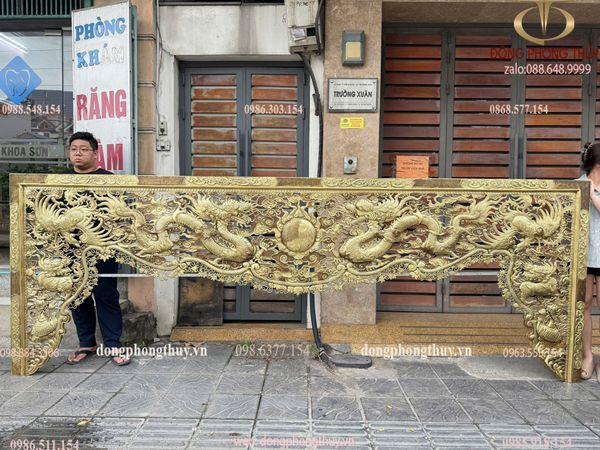 Cửa võng bằng đồng Cao 1m4 ngang 3m98 sâu 4cm dày 1li