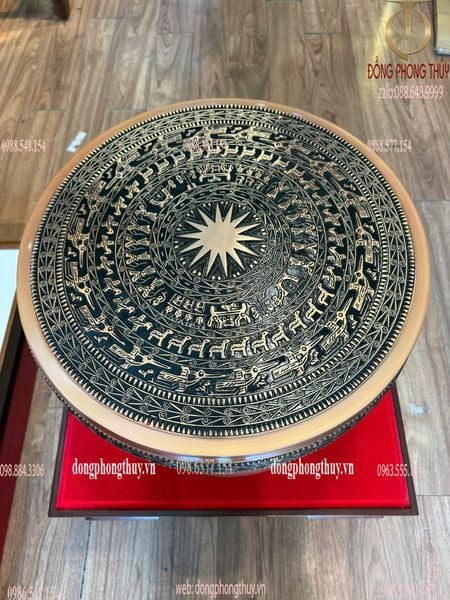 Quả trống đồng Đông Sơn đường kính 40 cao 29 nặng 19kg