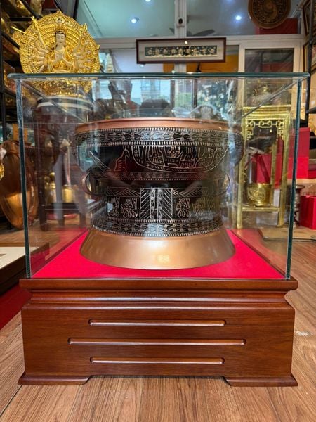 Quả trống đồng Đông Sơn đường kính 40 cao 29 nặng 19kg