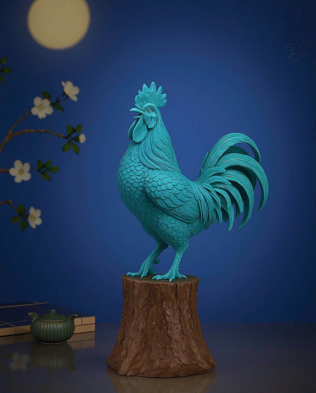 tượng gà bằng đồng