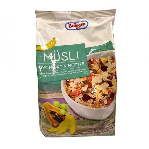 Ngũ cốc Briigen Muesli 50% hạt và quả 750g